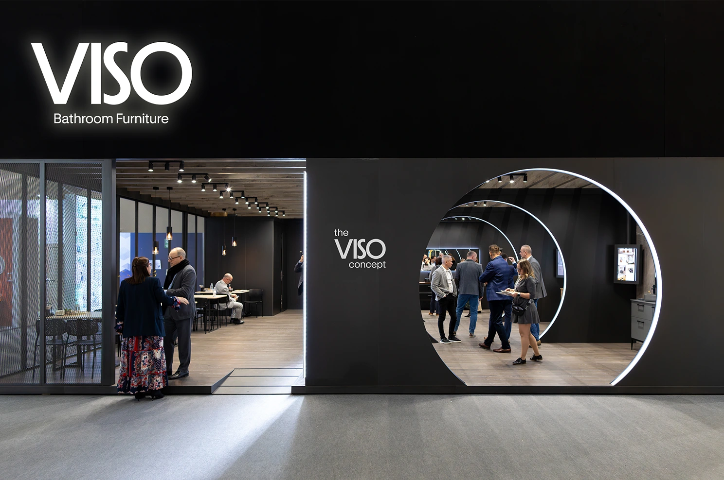 Mueble de baño Visobath con espejo iluminado y acabado madera